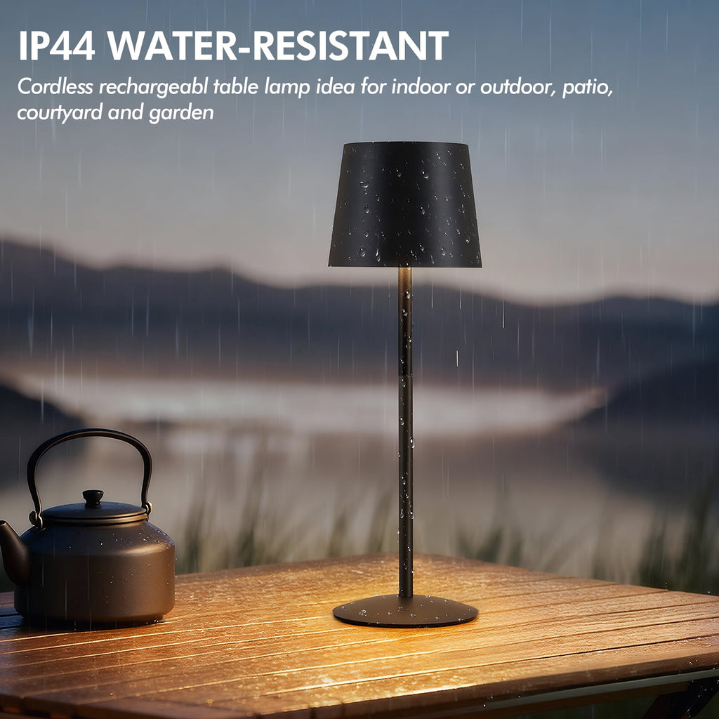 Sinaa Light NATYSWAN Modern Black LED Desk Lamps 2-Pack, Adjustable Height, Touch