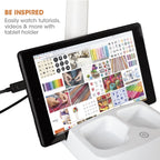 Sinaa Light OttLite Wellness Series® Desk Lamp, White – Tablet & Smart Phone Stand,