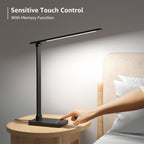 Sinaa Light LED Dimmable Reading Desk Lamp with USB Charging Port, 15W 96 LEDs 550