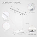 Sinaa Light Wewdigi LED Desk Lamp with Adjustable Brightness Level for Eye Protection,
