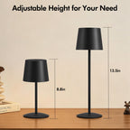Sinaa Light NATYSWAN Modern Black LED Desk Lamps 2-Pack, Adjustable Height, Touch