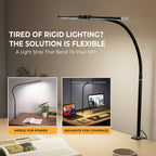 Sinaa Light Coliware LED Desk Lamp for Office Home, Eye Caring Architect Lamp with