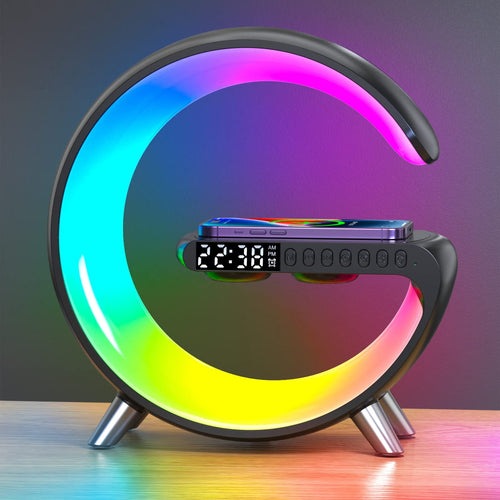 Sinaa Light 2025 New Wireless Charger Atmosphere Lamp, 4-in-1 Bluetooth Speaker with