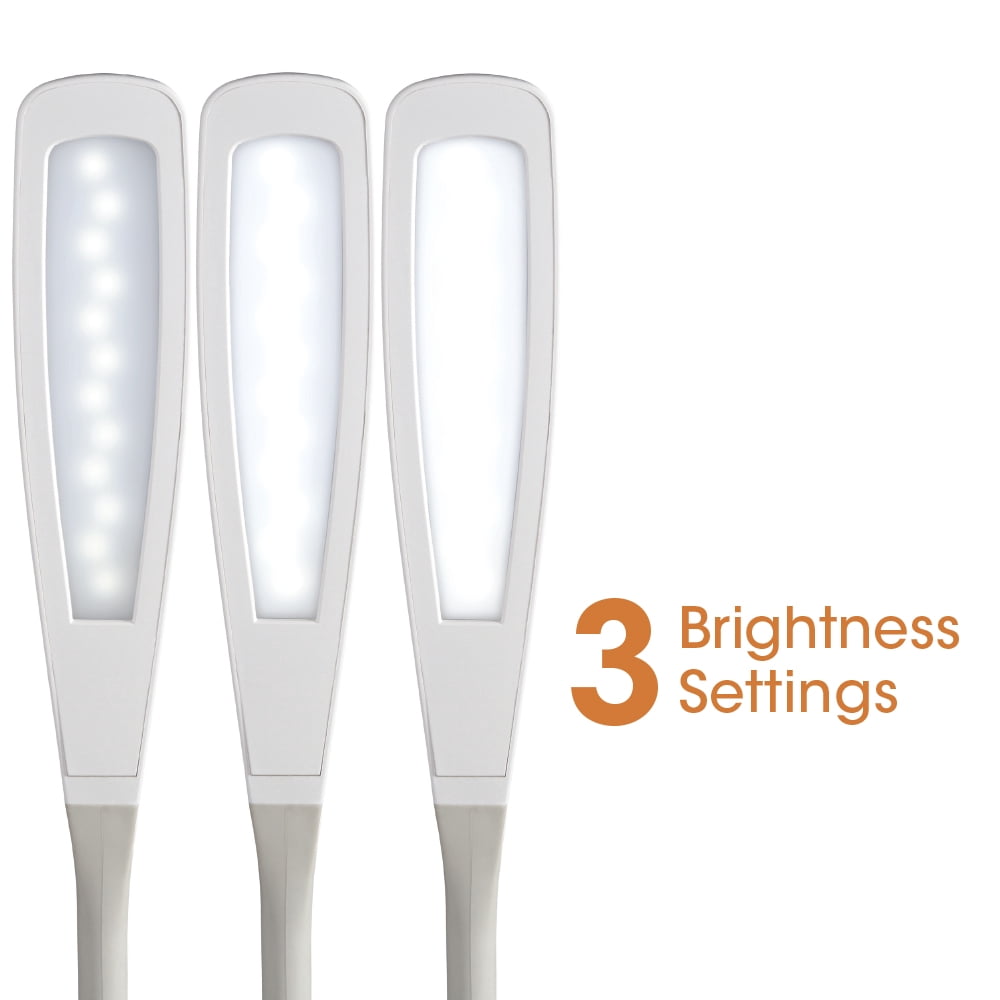 Sinaa Light OttLite Wellness Series® Desk Lamp, White – Tablet & Smart Phone Stand,