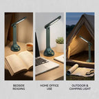 Sinaa Light Cordless Rechargeable LED Desk Lamp, Dark Green, Adjustable Head