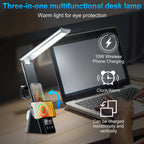 Sinaa Light LED Desk Lamp with Wireless Charging,7-in-1 Touch Control Table Lamp,15W