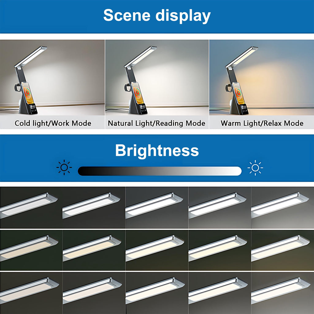 Sinaa Light LED Desk Lamp with Wireless Charging,7-in-1 Touch Control Table Lamp,15W