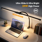 Sinaa Light LED Desk Lamp with Clamp- 24W Dual Monitor Light, Ultra Wide Architect