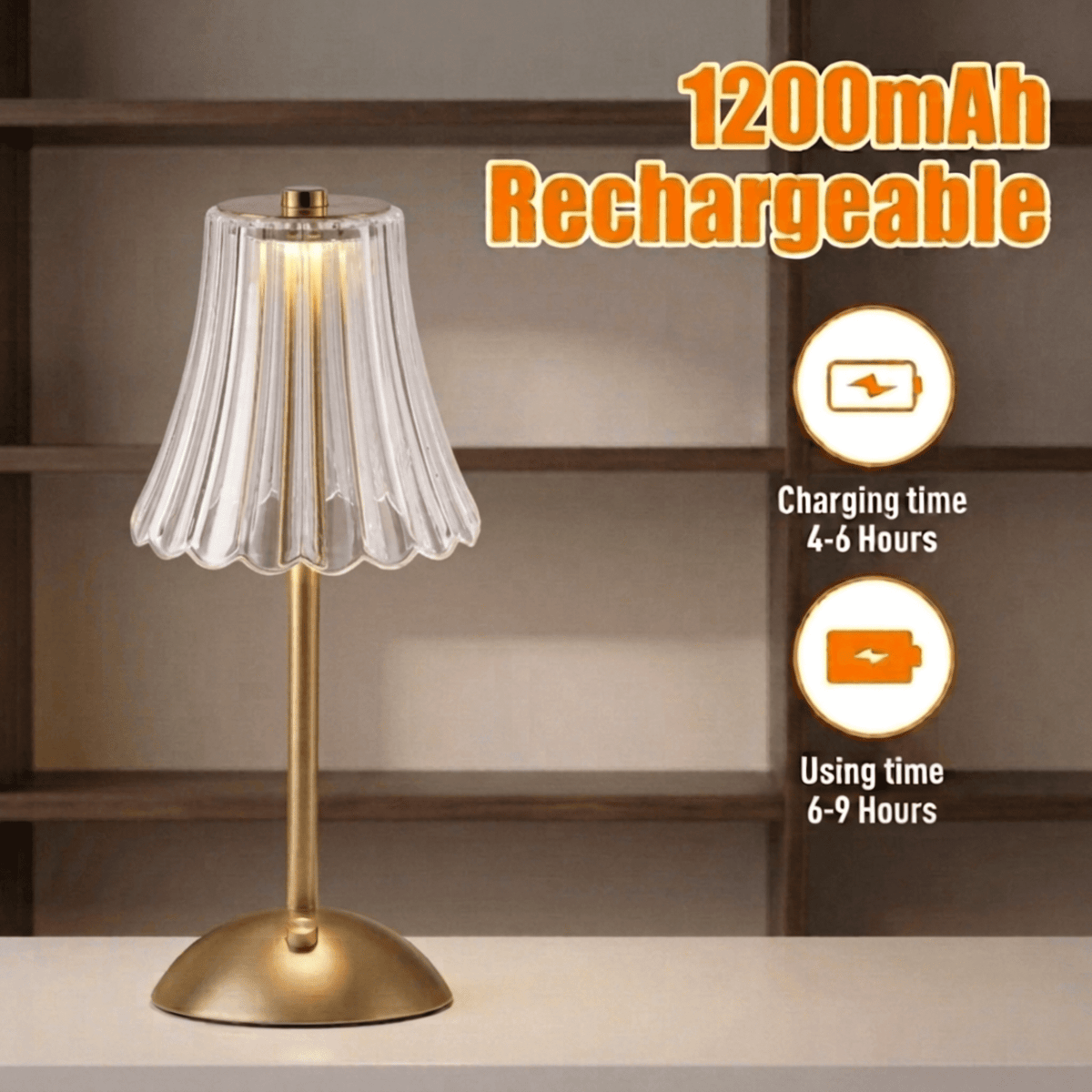 Sinaa Light Cordless Table Lamp 2 Pack, 3 Color Temperatures & Stepless Dimming, Table