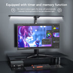 Sinaa Light CAALOGT LED Desk Lamp, Dual Head 3-Light with Remote Control and Stepless