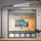 Sinaa Light LED Desk Lamps for Home Office, Double Head Monitor Light- Flexible Hose,