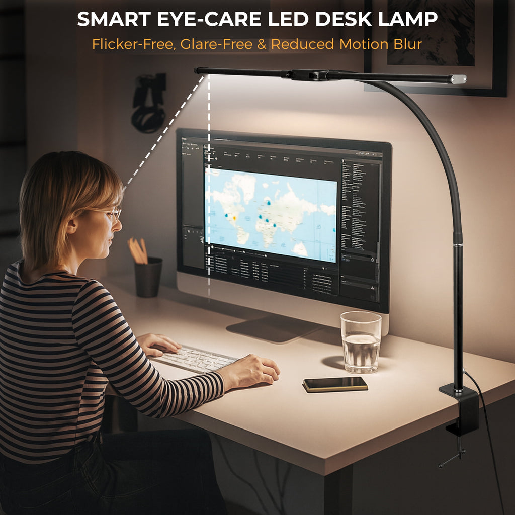 Sinaa Light Coliware LED Desk Lamp for Office Home, Eye Caring Architect Lamp with