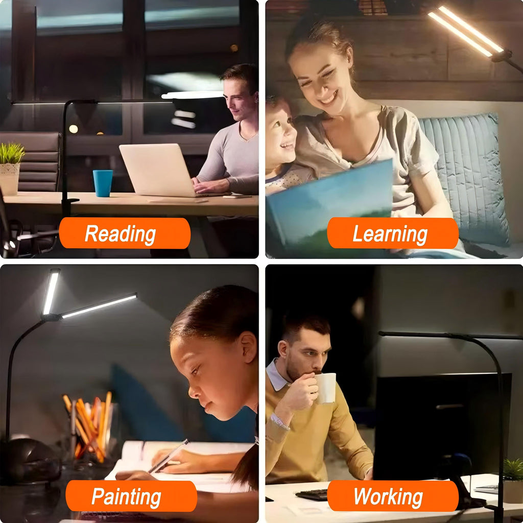Sinaa Light Desk Lamp- 12W Ultra Bright Auto Dimming Desk Light, Multi-Angle