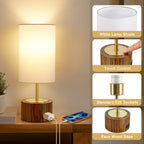 Sinaa Light NATYSWAN Bedside Table Lamps Set of 2,Touch Control Nightstand Lamp with