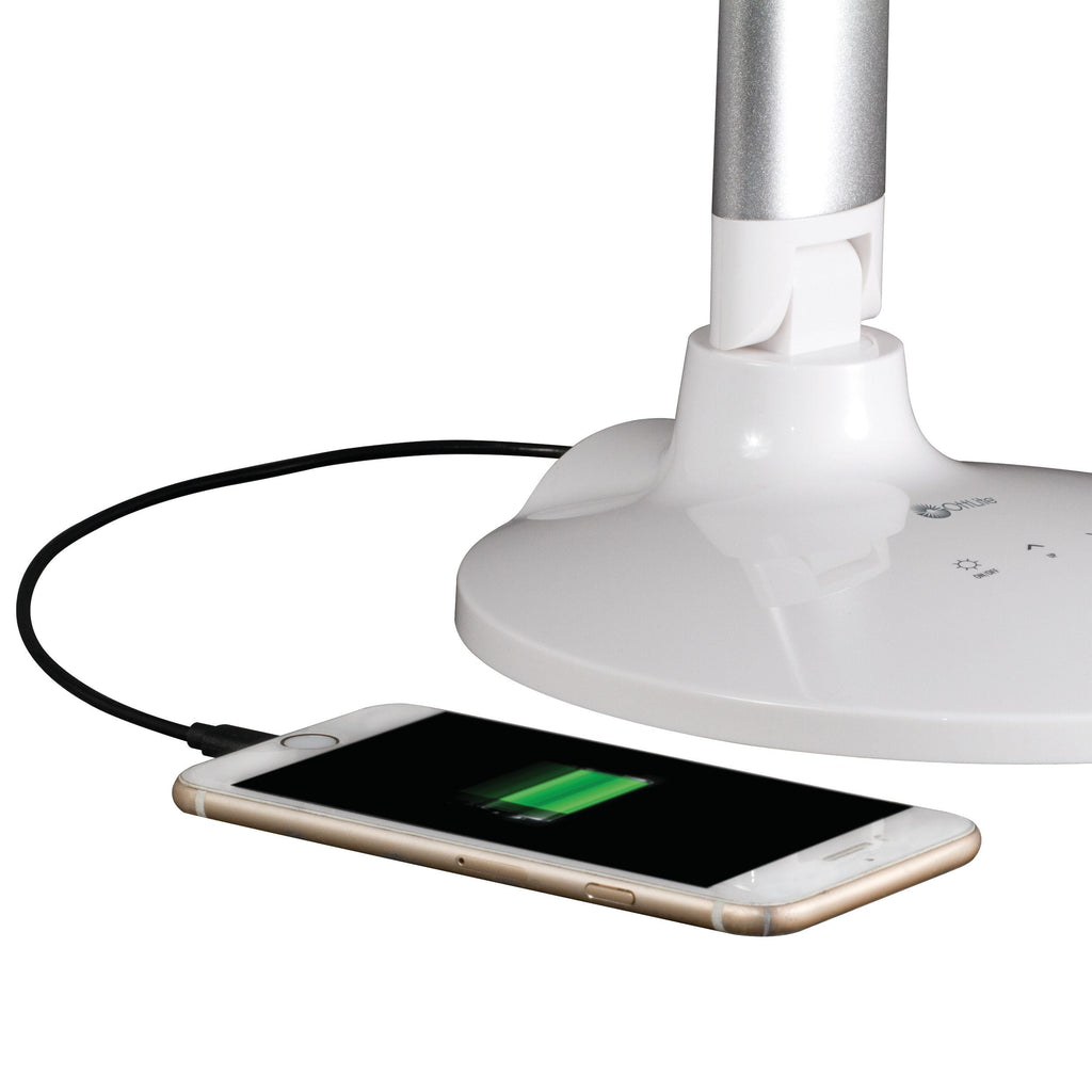 Sinaa Light OttLite Command LED Desk Lamp with Voice Assist- White, Google Home and