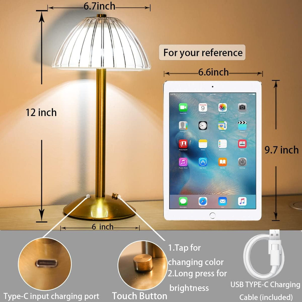 Sinaa Light with Touch Sensor, 3 Color Dimmable Adjustable Brightness, Rechargeable