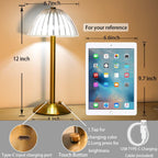 Sinaa Light with Touch Sensor, 3 Color Dimmable Adjustable Brightness, Rechargeable