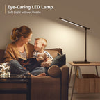 Sinaa Light LED Dimmable Reading Desk Lamp with USB Charging Port, 15W 96 LEDs 550
