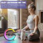 Sinaa Light 2025 New Wireless Charger Atmosphere Lamp, 4-in-1 Bluetooth Speaker with