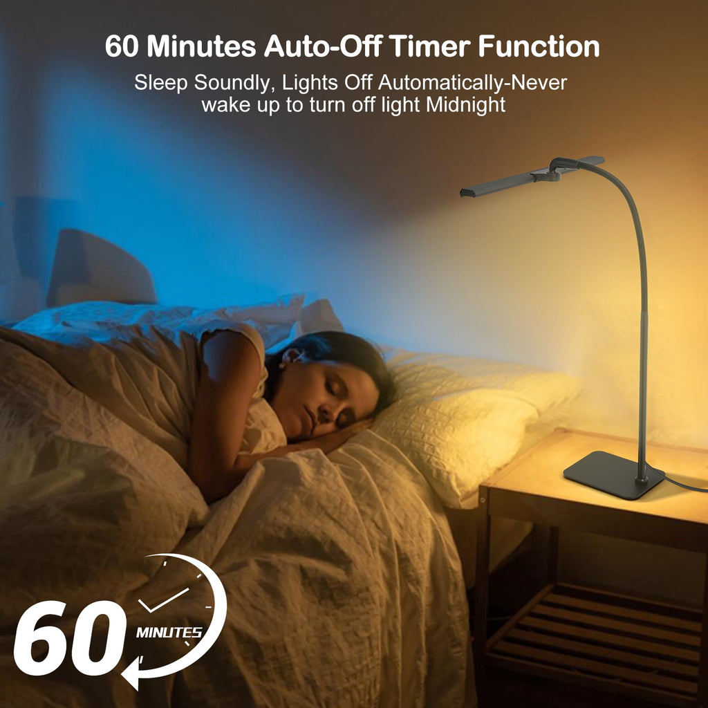 Sinaa Light Lococo LED Desk Lamp, Tall Gooseneck, 5-Level Dimmable Brightness & Color