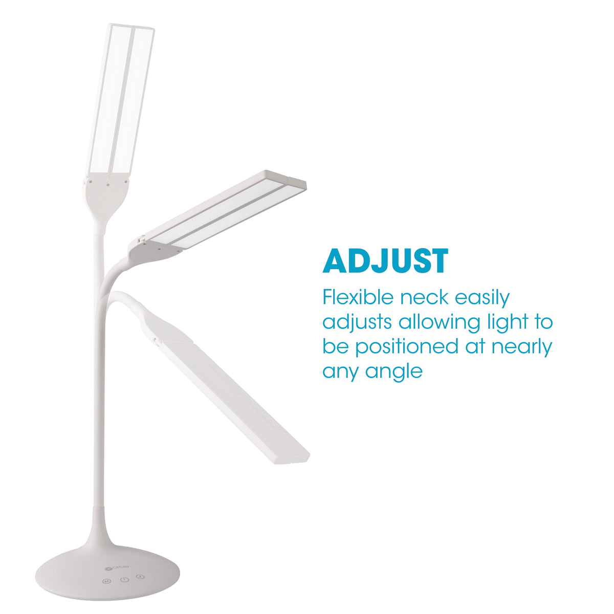 Sinaa Light OttLite Wellness Series Pivot LED Desk Lamp with Dual Shades, Touch