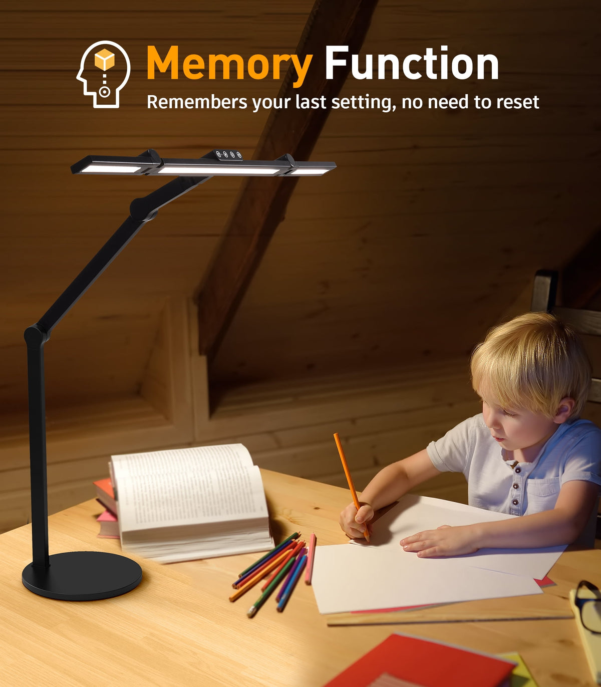 Sinaa Light VicTsing 3-Light Bar Architect LED Desk Lamp, 35 Lighting Modes & 7 Joint