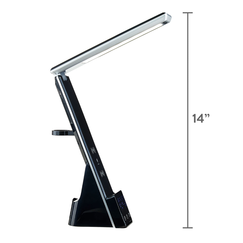 Sinaa Light 10.9' 5-in-1 LED Dimmable Wireless Charging Foldable Hinge Desk Lamp