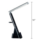 Sinaa Light 10.9' 5-in-1 LED Dimmable Wireless Charging Foldable Hinge Desk Lamp