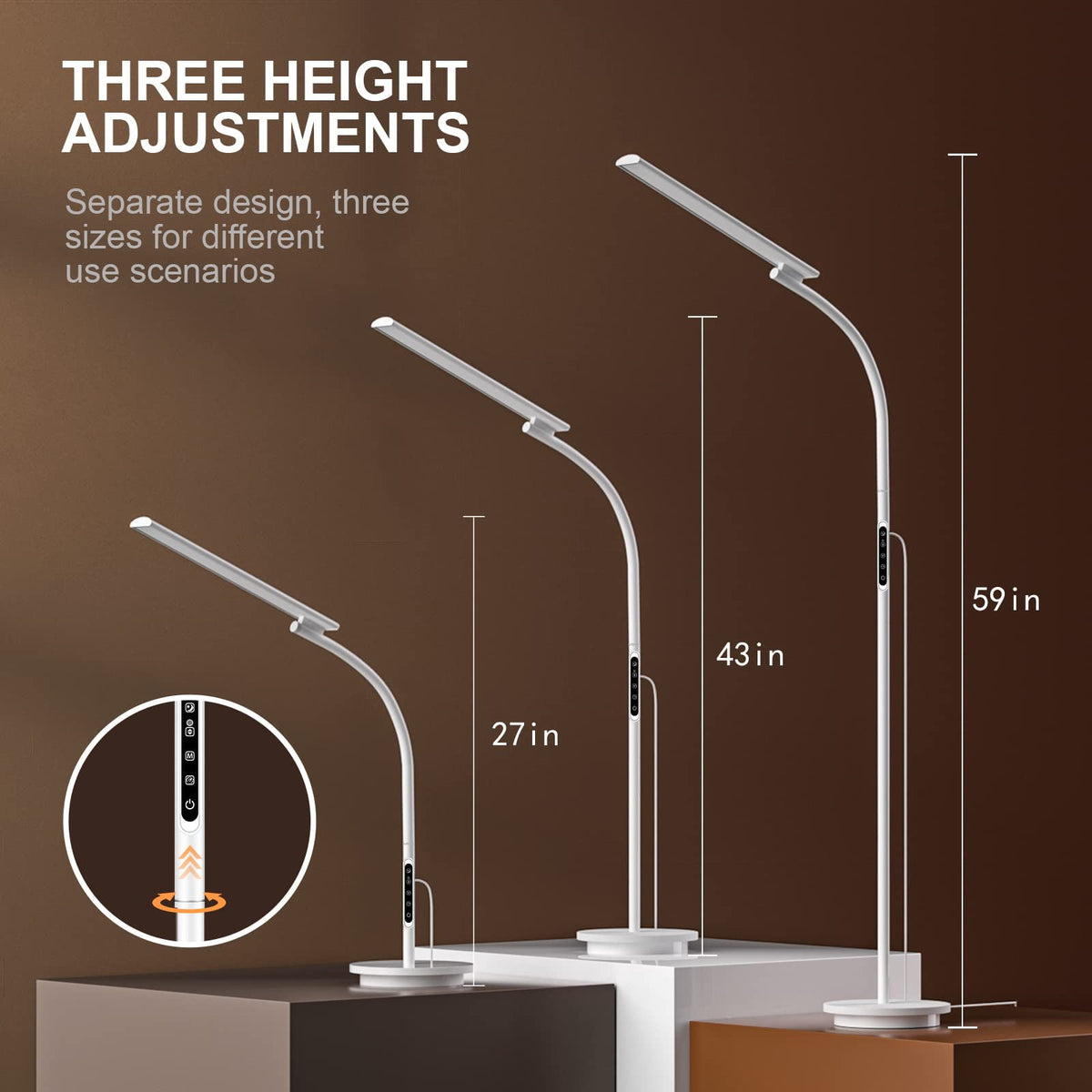 Sinaa Light Light Therapy Lamp, UV-Free 10000 Lux Sun Lamp, Daylight Lamp with 2 in 1