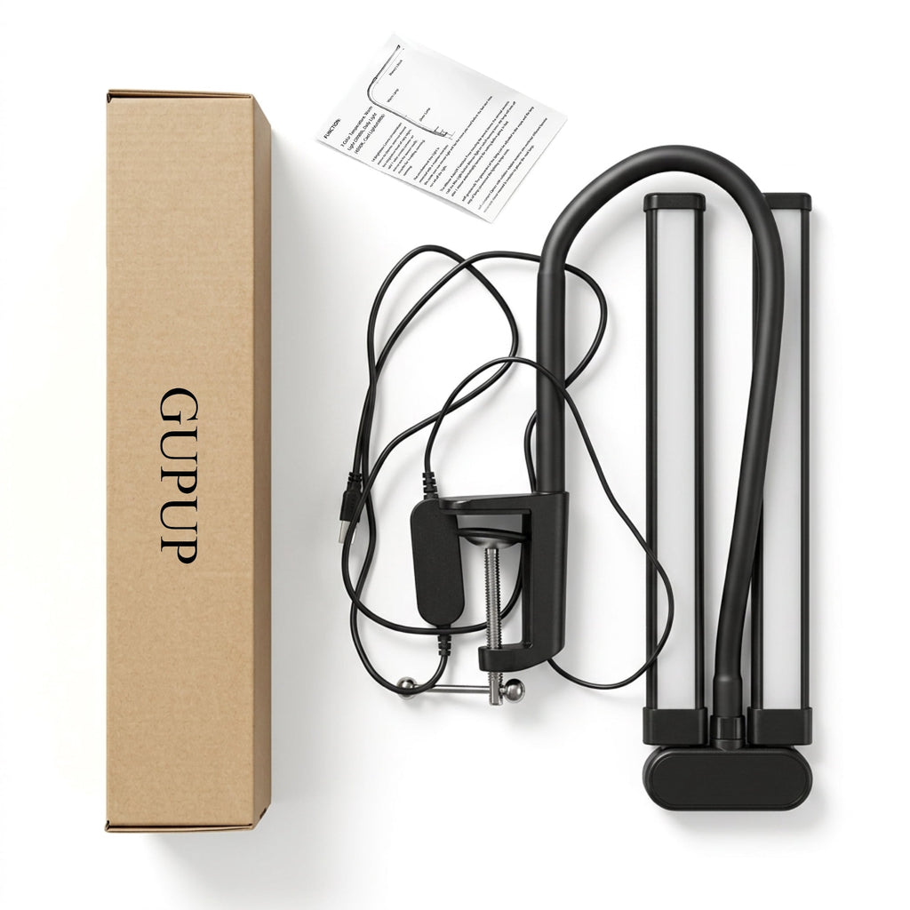 Sinaa Light GUPUP LED Clip-on Desk Lamp, Eye Caring Dimmable Reading Light, Usb Power