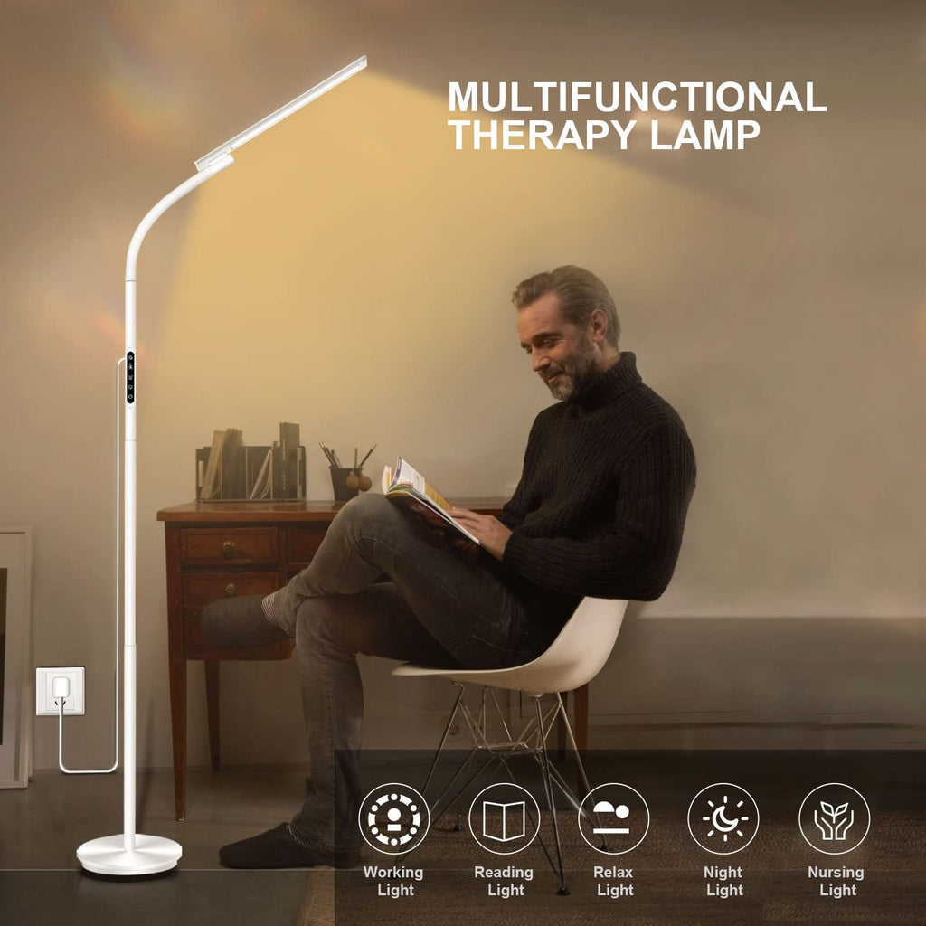 Sinaa Light Light Therapy Lamp, UV-Free 10000 Lux Sun Lamp, Daylight Lamp with 2 in 1