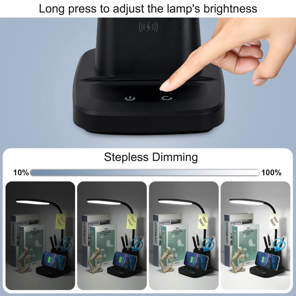 Sinaa Light Sailstar LED Desk Lamp with Wireless Charging, 3 Color Modes,CRI 85,