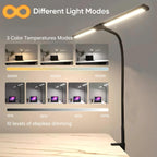 Sinaa Light Desk Lamp- 12W Ultra Bright Auto Dimming Desk Light, Multi-Angle