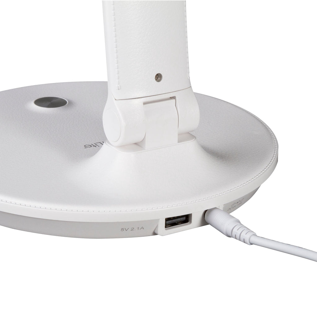 Sinaa Light OttLite Command LED Desk Lamp with Voice Assist- White, Google Home and