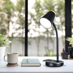 Sinaa Light OttLite Gleam LED Desk Lamp with Wireless Charging, Dimmable, Black with