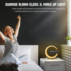 Sinaa Light 2025 New Wireless Charger Atmosphere Lamp, 4-in-1 Bluetooth Speaker with