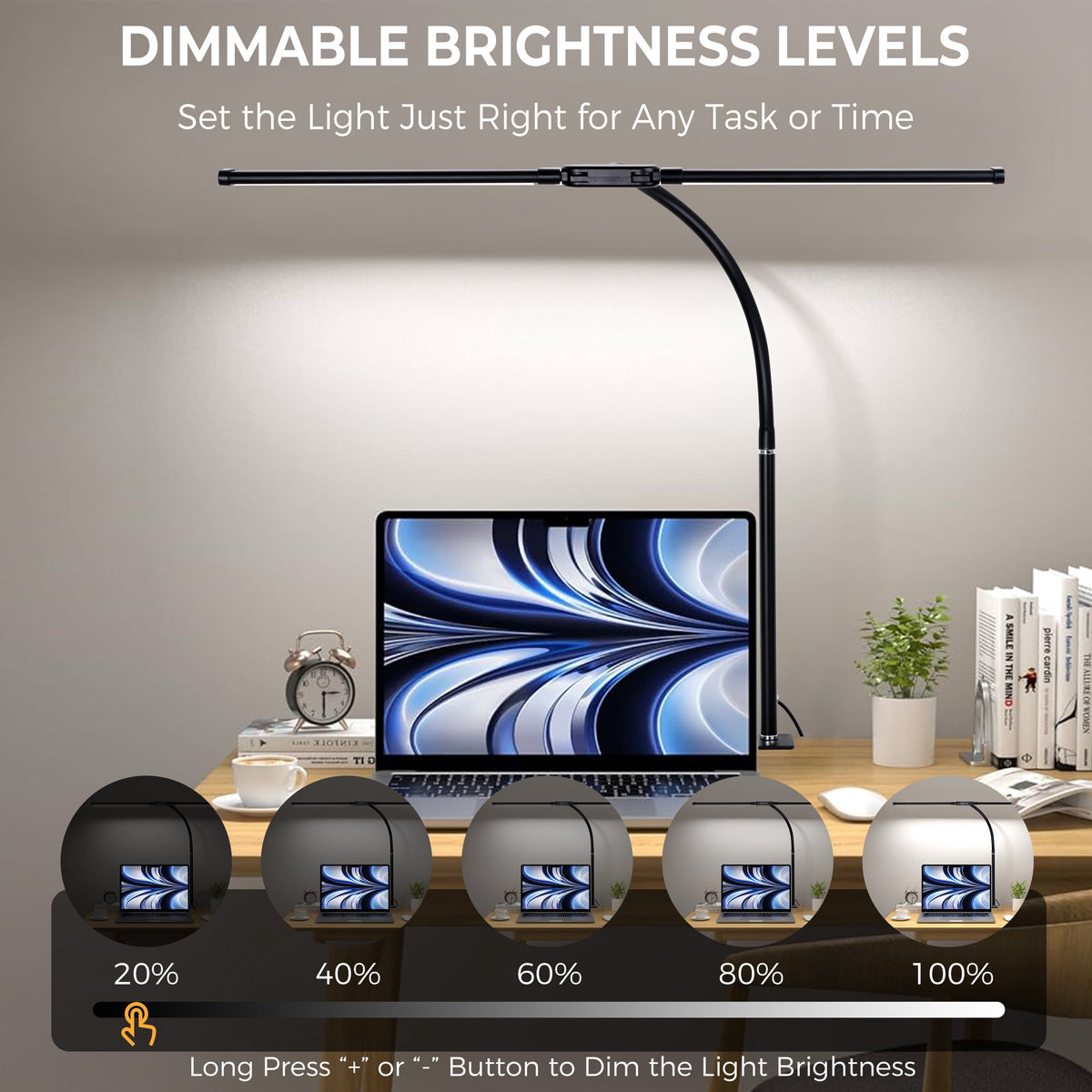 Sinaa Light Coliware LED Desk Lamp for Office Home, Eye Caring Architect Lamp with