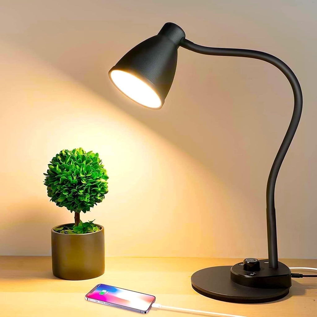 Sinaa Light BOHON LED Desk Lamp with USB Charging Port 3 Color Modes Dimmable Reading