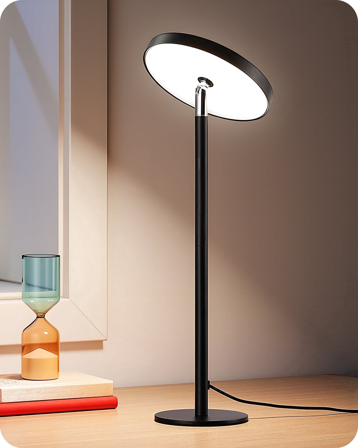 Sinaa Light EDISHINE LED Table Lamp with 2 Adjustable Height, High CRI 90+, 5%-100%