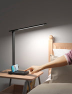 Sinaa Light LED Dimmable Reading Desk Lamp with USB Charging Port, 15W 96 LEDs 550