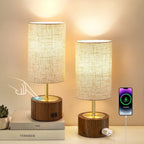 Sinaa Light NATYSWAN Bedside Table Lamps Set of 2,Touch Control Nightstand Lamp with