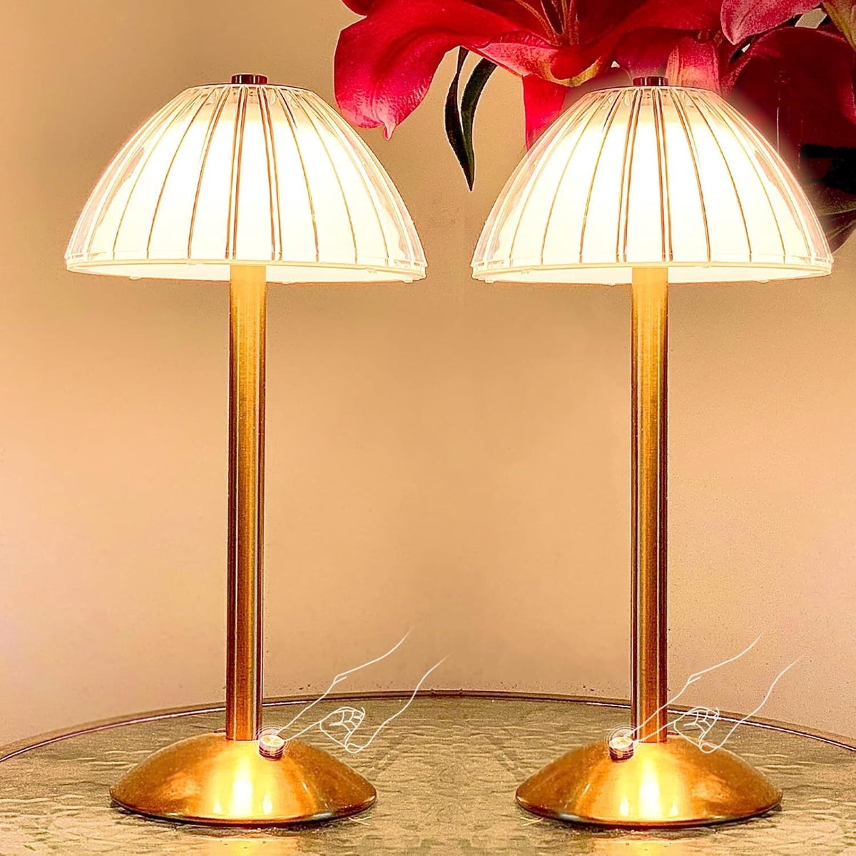 Sinaa Light with Touch Sensor, 3 Color Dimmable Adjustable Brightness, Rechargeable