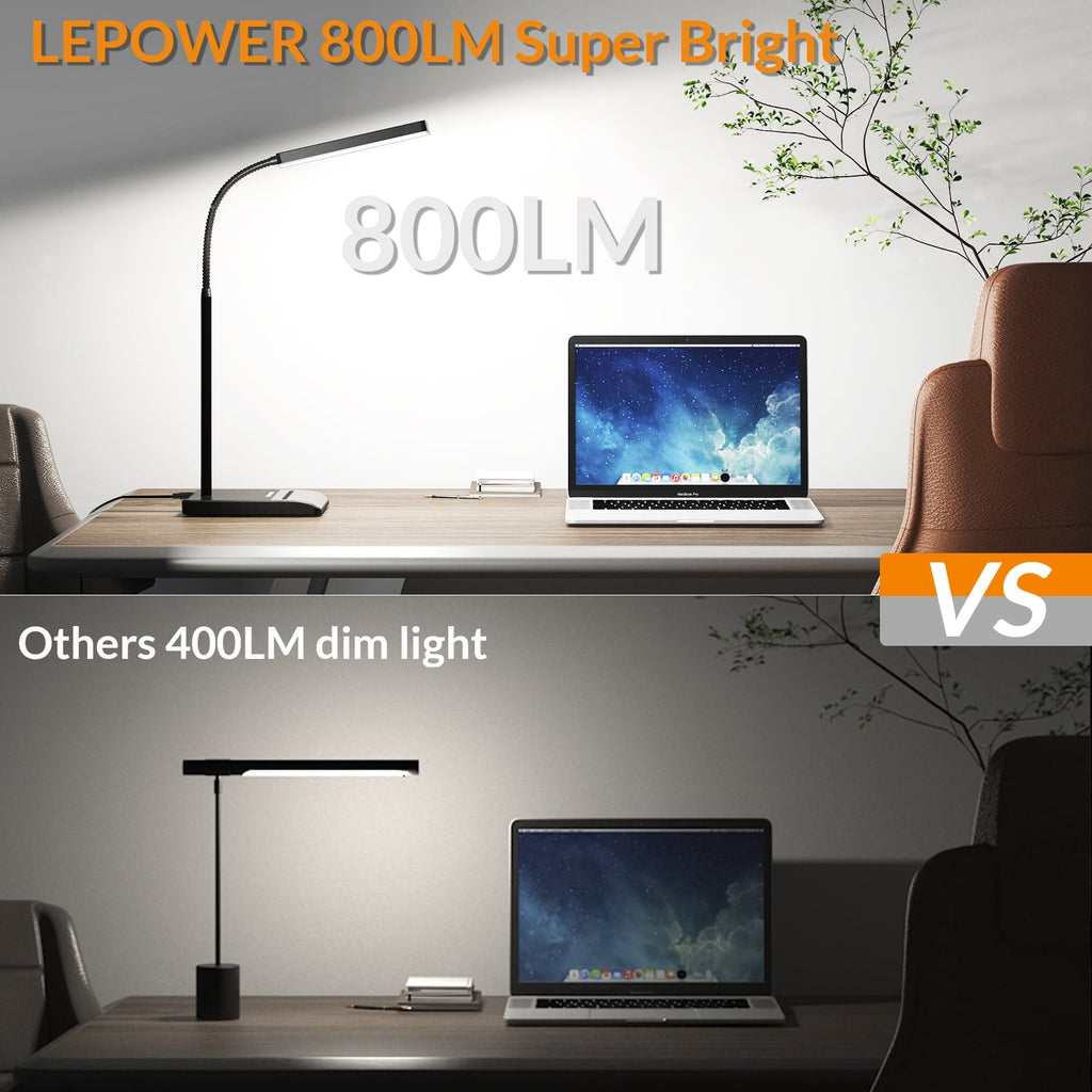 Sinaa Light LEPOWER LED Desk Lamp, 800LM LED Touch Desk Lamp for Home Office, 12W 50