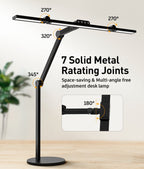 Sinaa Light VicTsing 3-Light Bar Architect LED Desk Lamp, 35 Lighting Modes & 7 Joint