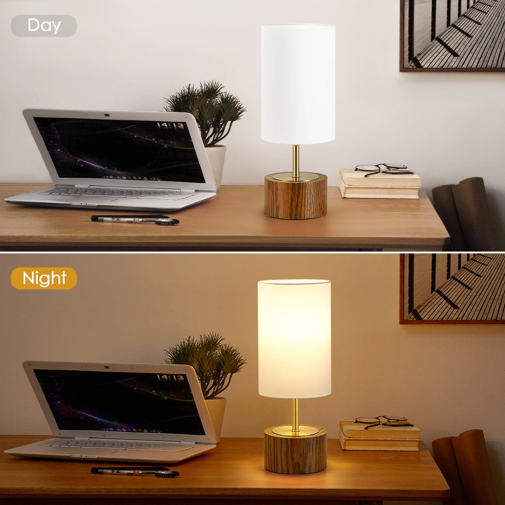Sinaa Light NATYSWAN Bedside Table Lamps Set of 2,Touch Control Nightstand Lamp with