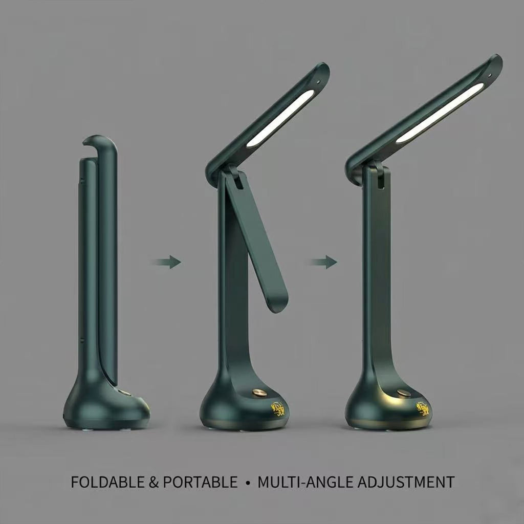 Sinaa Light Cordless Rechargeable LED Desk Lamp, Dark Green, Adjustable Head