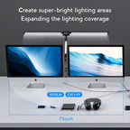 Sinaa Light CAALOGT LED Desk Lamp, Dual Head 3-Light with Remote Control and Stepless