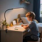 Sinaa Light LED Desk Lamp, Clip-on Desk Lamp with 3 Color & 10 Brightness, Dimmable