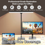 Sinaa Light Lococo LED Desk Lamp, Tall Gooseneck, 5-Level Dimmable Brightness & Color