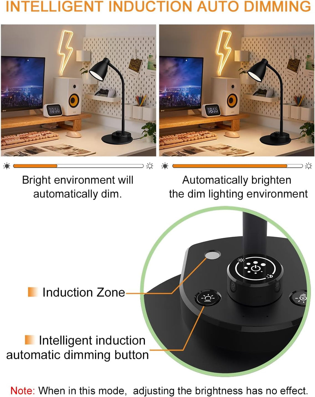 Sinaa Light BOHON LED Desk Lamp with USB Charging Port 3 Color Modes Dimmable Reading